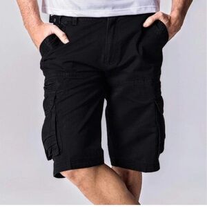Street Black Cargo Shorts with Relaxed Fit Size 36 EUC